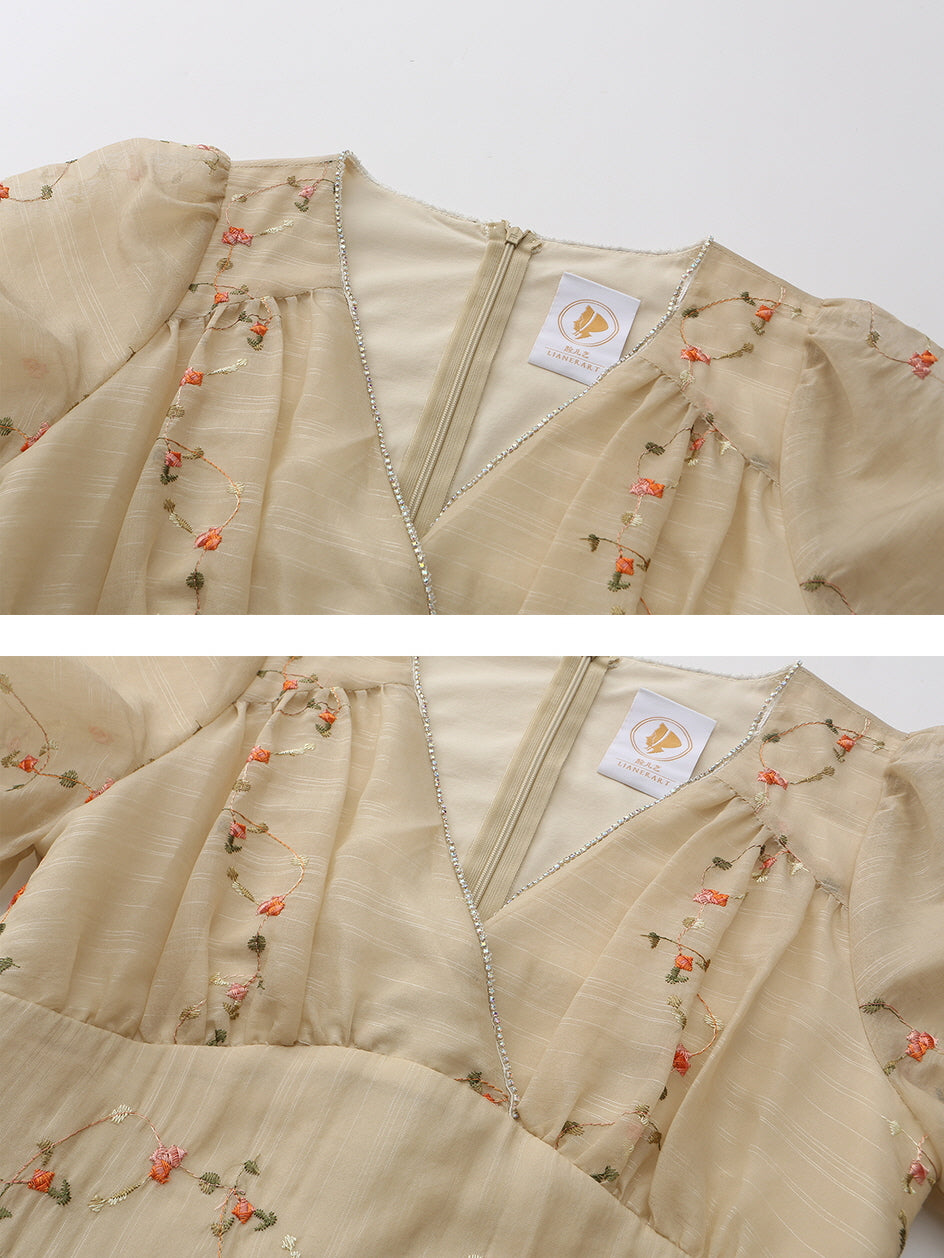 Claire's Vintage Floral Elegance Dress