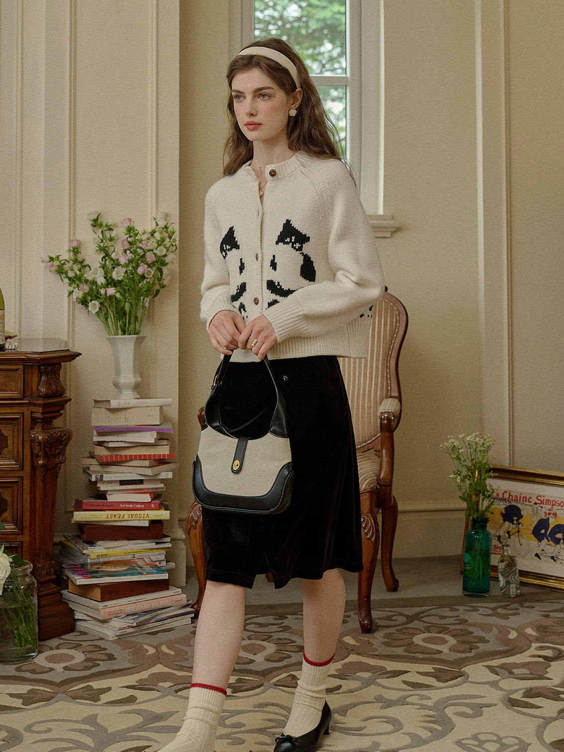 Charming Cat-Inspired Knit Cardigan