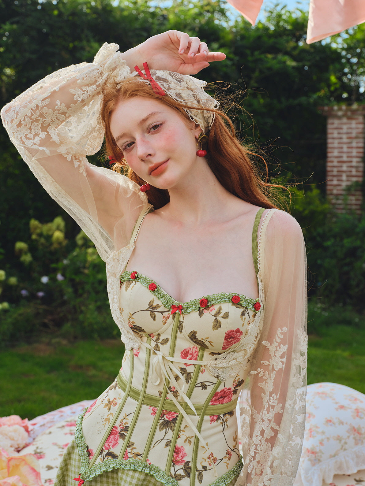 Cottage Bloom Floral Corset Top