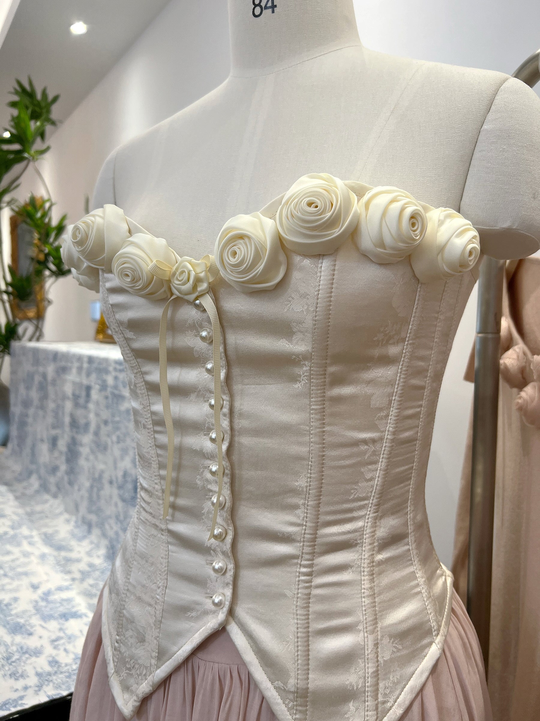 Rose Blossom Herringbone Corset