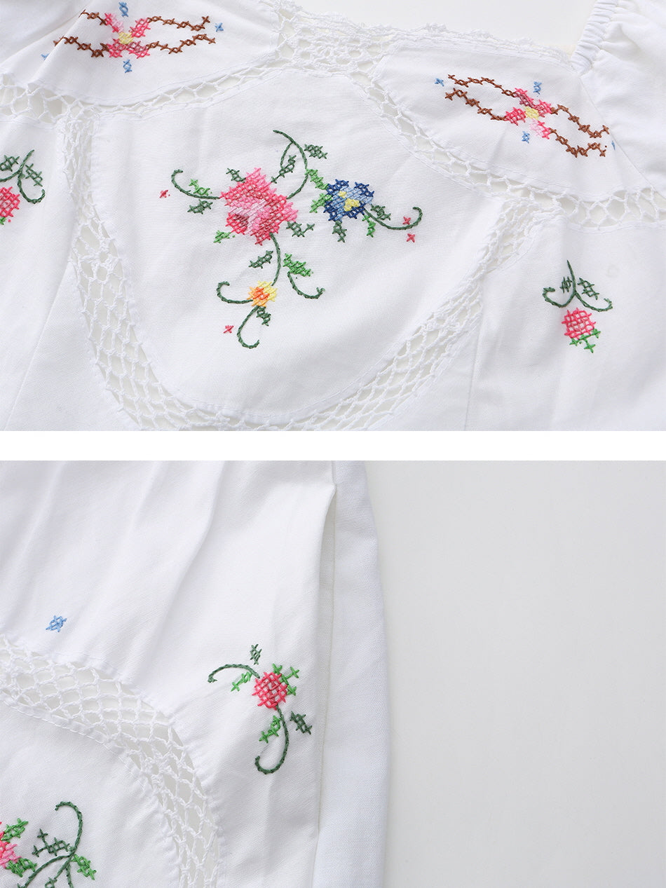 Emily's Vintage Floral Charm Dress