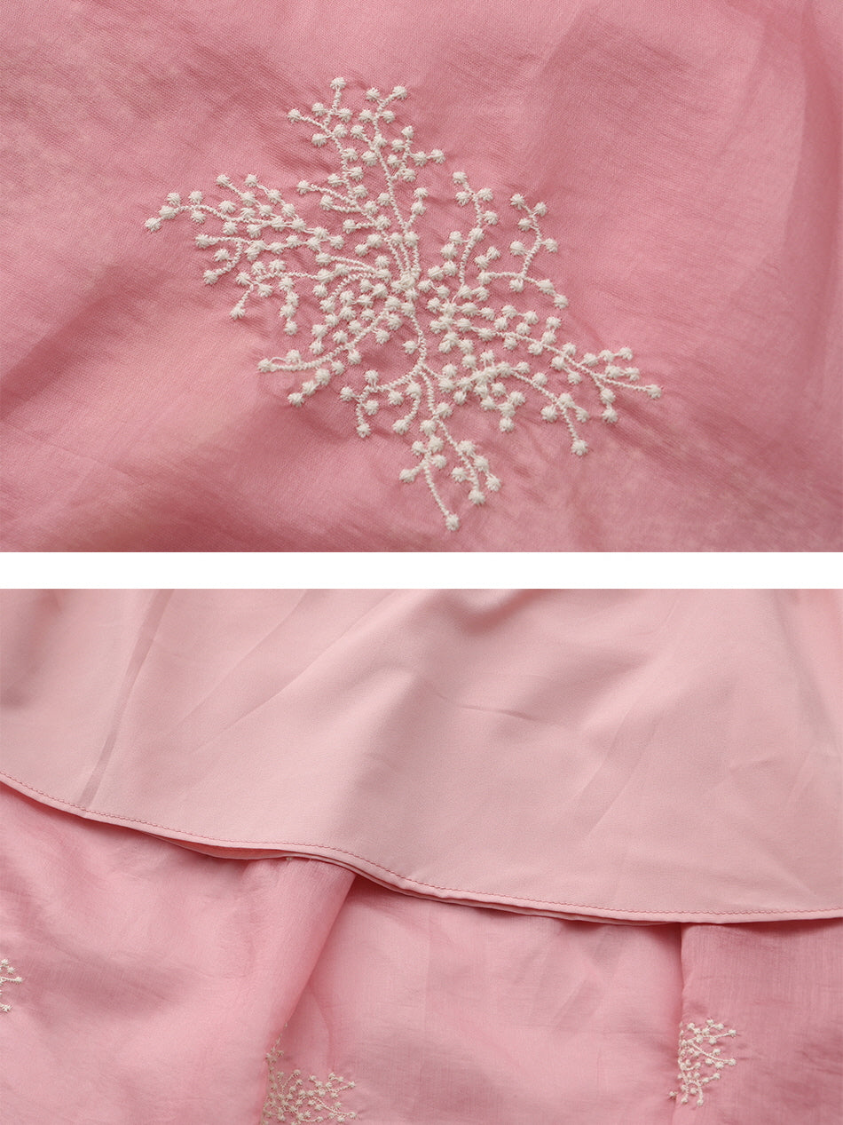 Clara's Retro Pink Elegance Dress