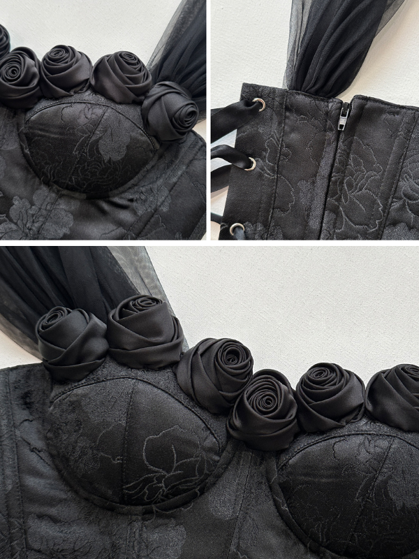 Vintage Rose Elegant Corset Top