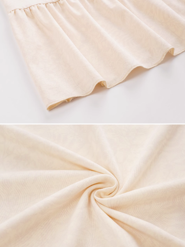 Beige Elegance Lace Nightgown