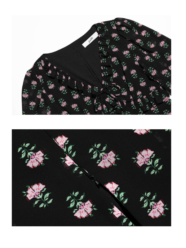 Midnight Rose Vintage Blouse