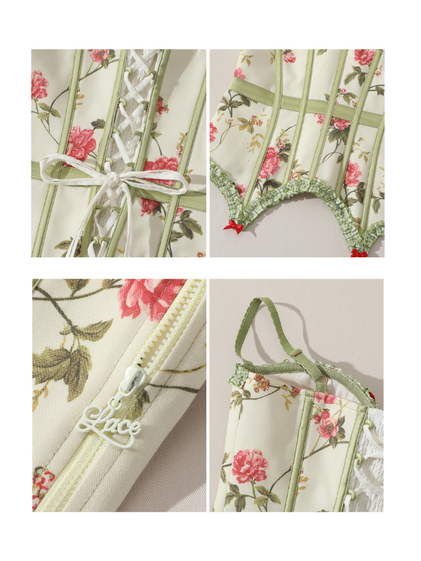 Cottage Bloom Floral Corset Top