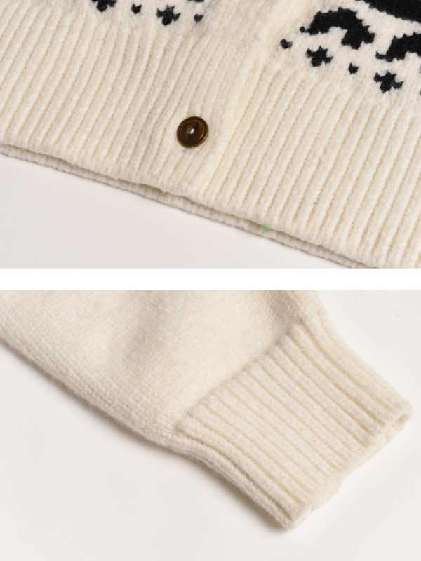 Charming Cat-Inspired Knit Cardigan