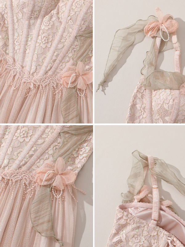 Royal Princess Pink Aesthetic Dress