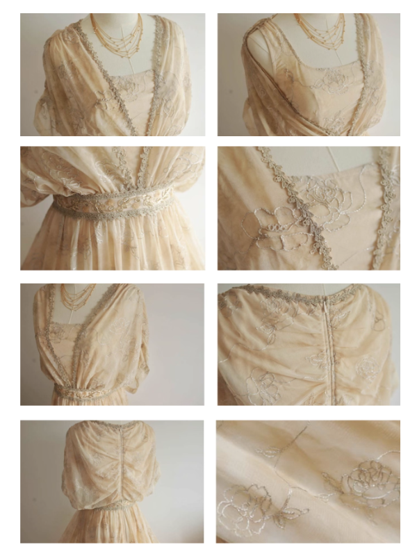 Golden Blossom Vintage Fairytale Dress