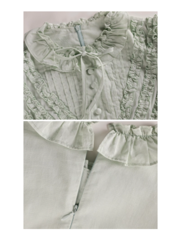 Sage Lily Victorian Garden Dress