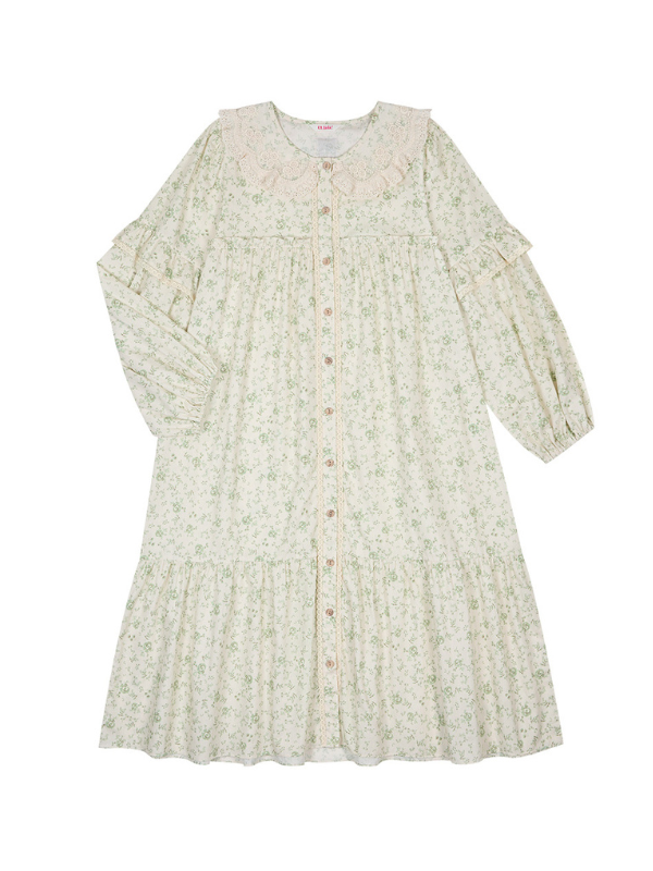 Green Garden Morning Gown