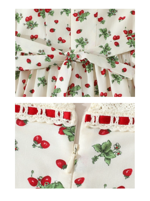 Strawberry Garden Ribbon Dress