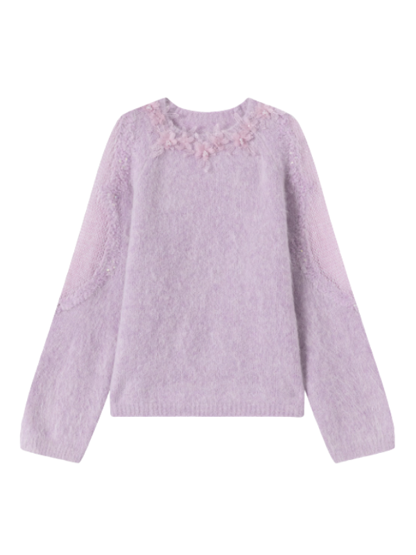 Lilac Petal Mist Knit Top