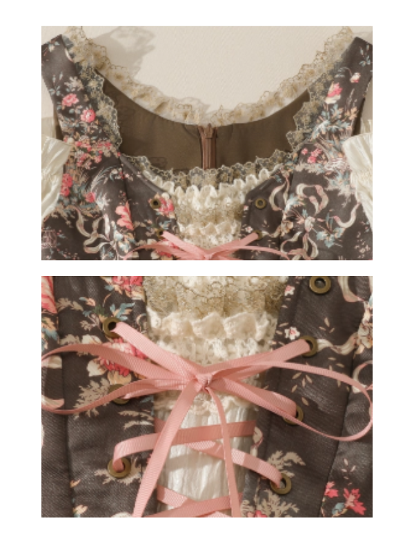 Antique Rose Woodland Corset Dress
