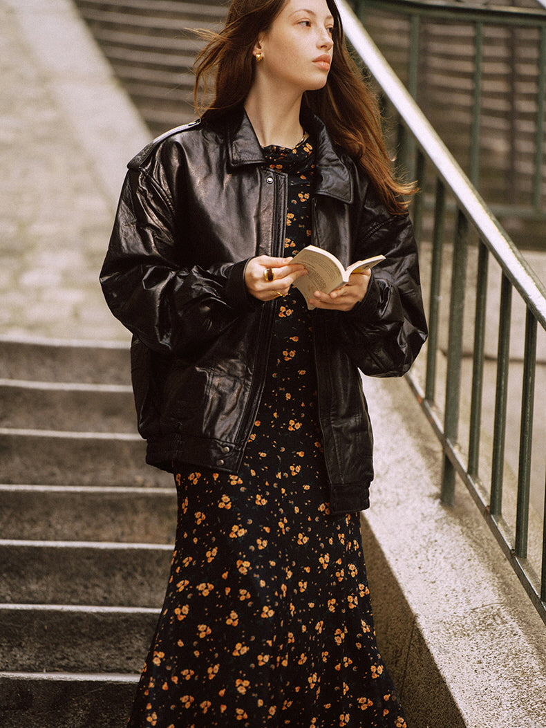 Midnight Blossom Off-Shoulder Mesh Dress