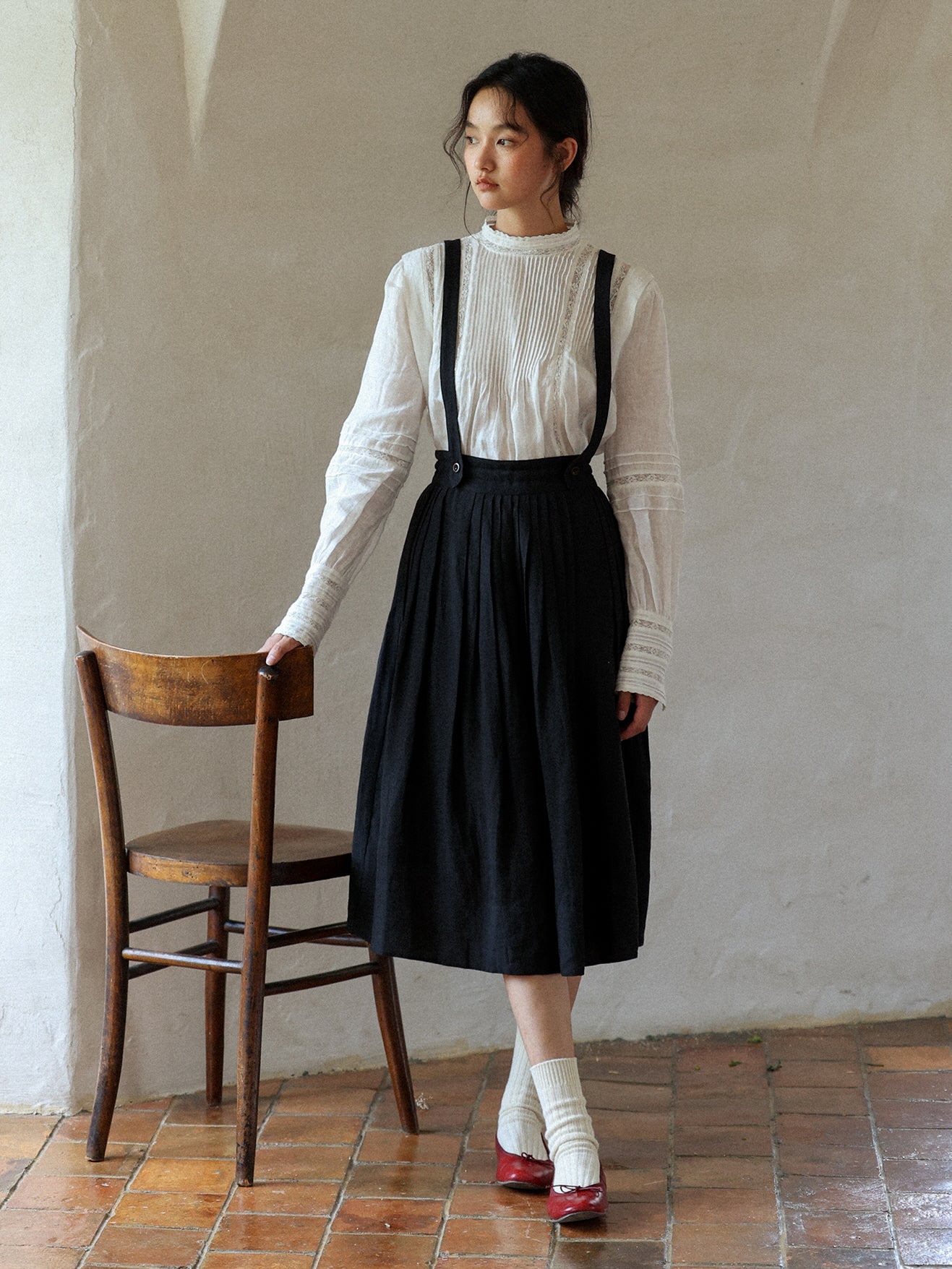 Vintage Linen Lace Blouse