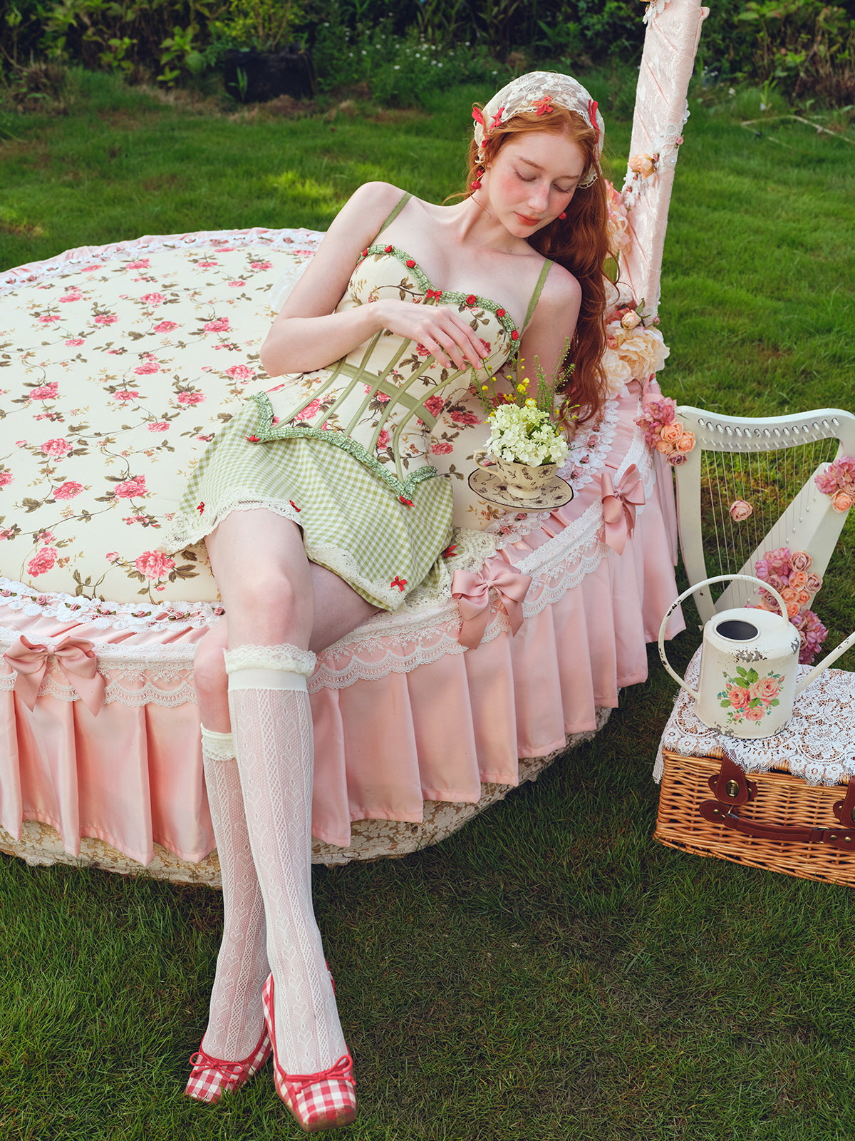 Cottage Bloom Floral Corset Top