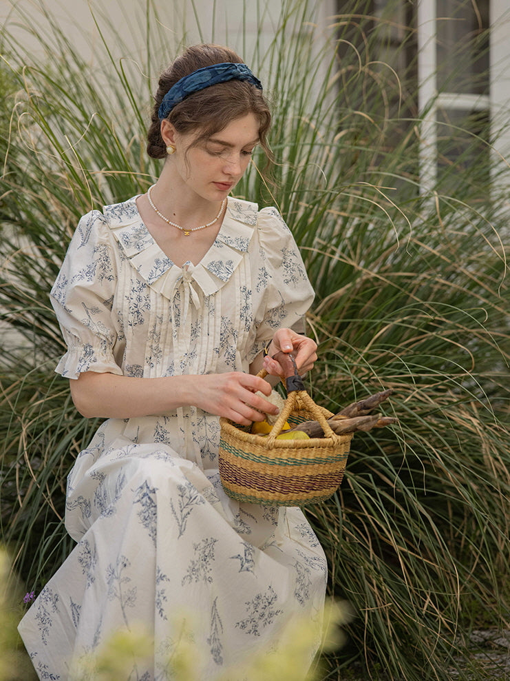 Emma's Sky Blossom Cottage Blouse