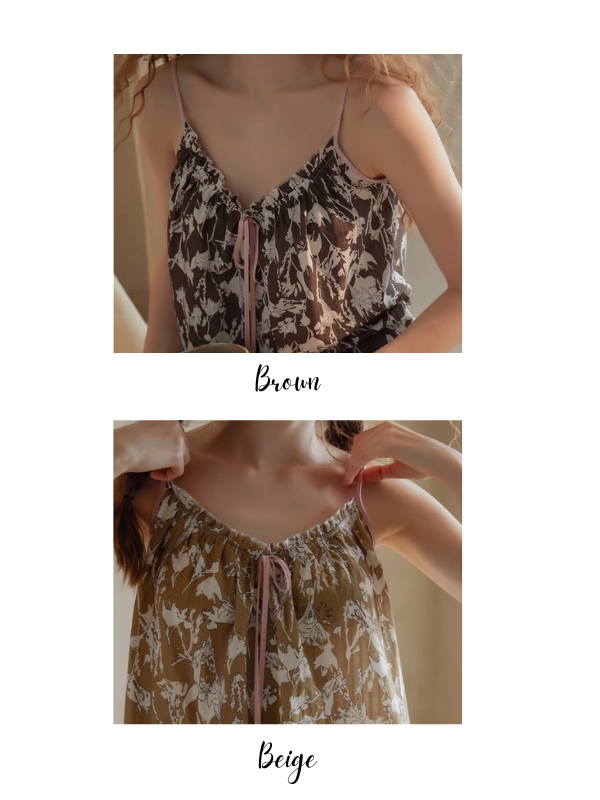 Vintage Floral Camisole Pajama Set