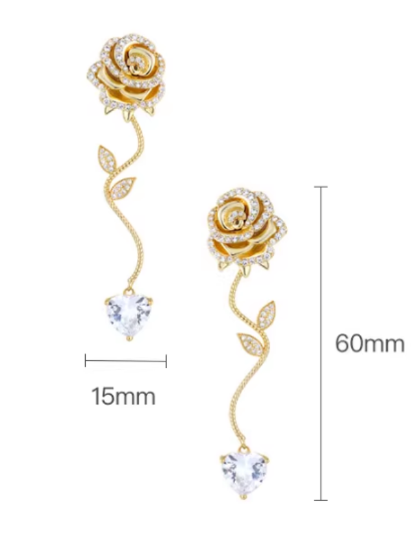 Rose Zircon Earrings
