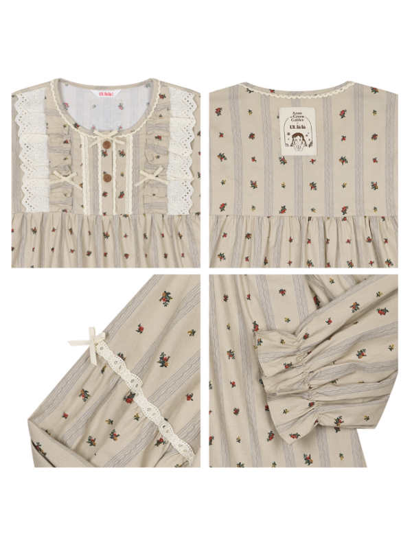 Rosebud Cottage Ruffle Loungewear Set
