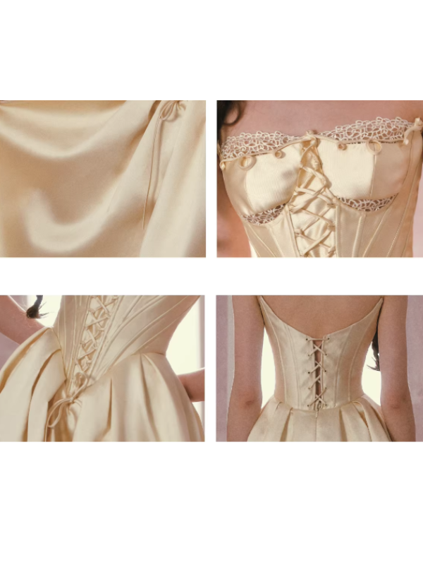 Golden Lace Corset Princess Dress