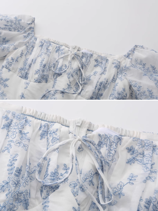 Blue Floral Emma Elegance Dress
