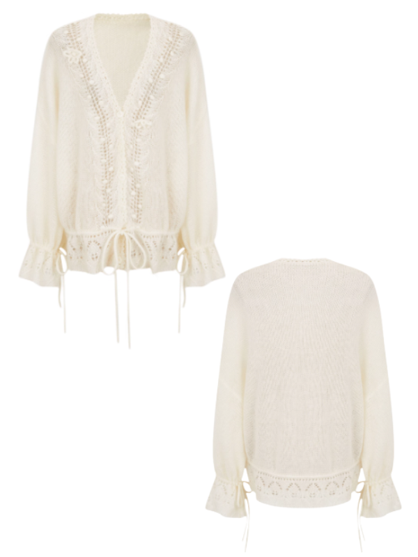 Snow White Vintage Knit Cardigan
