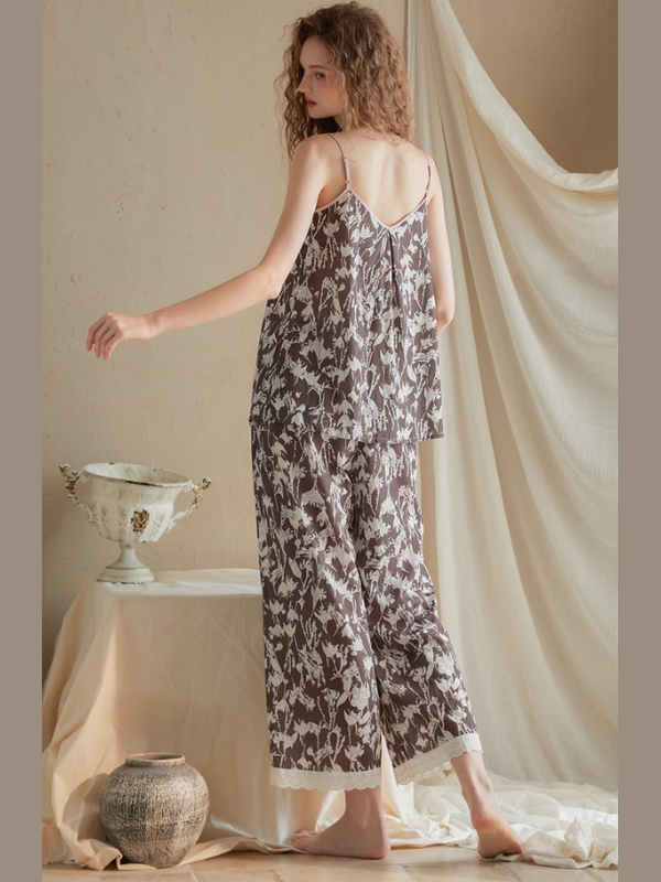 Vintage Floral Camisole Pajama Set