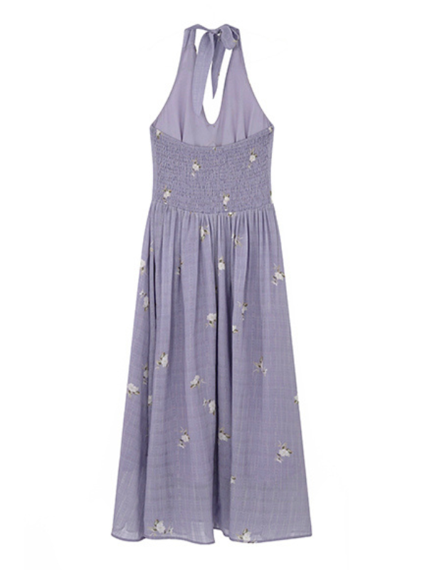 Lavender Bow Halter Dress