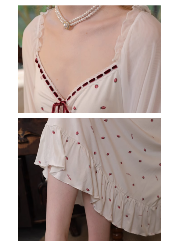 Whimsical Rosebud Nightgown