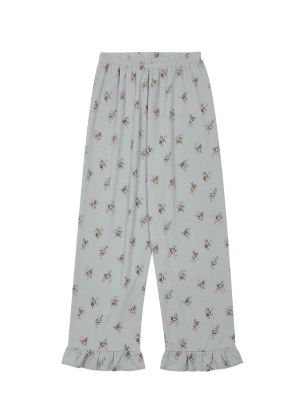 Fleece Rosebud Pajama Set