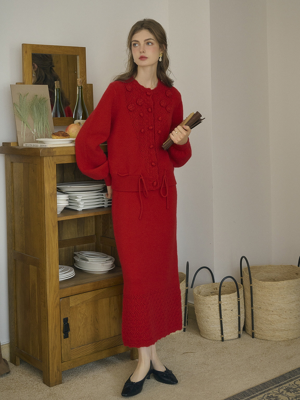 Rosette Bloom Knit Cardigan