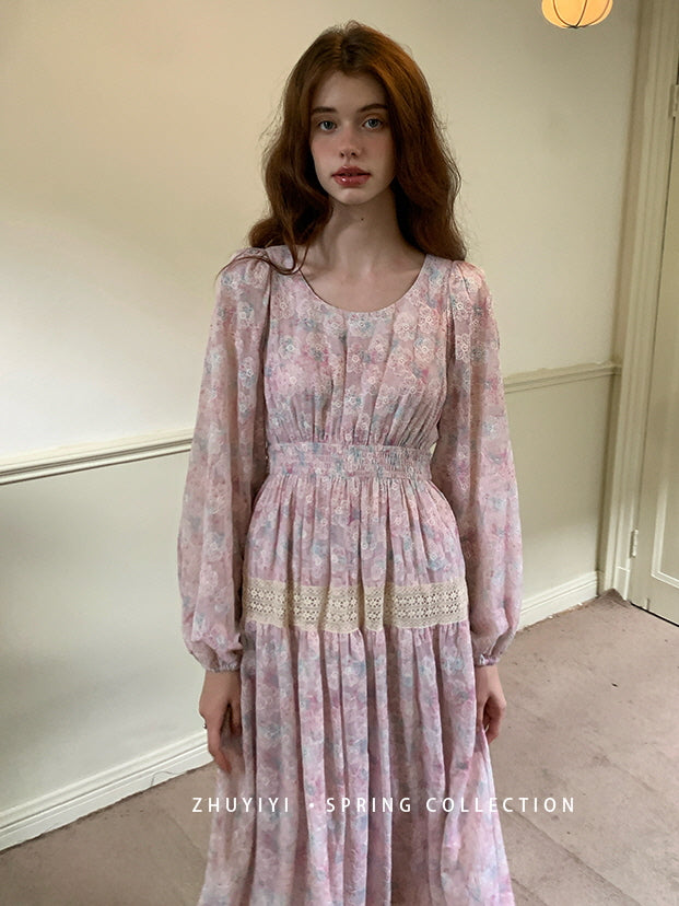 Blossom Embroidered Lace Dress