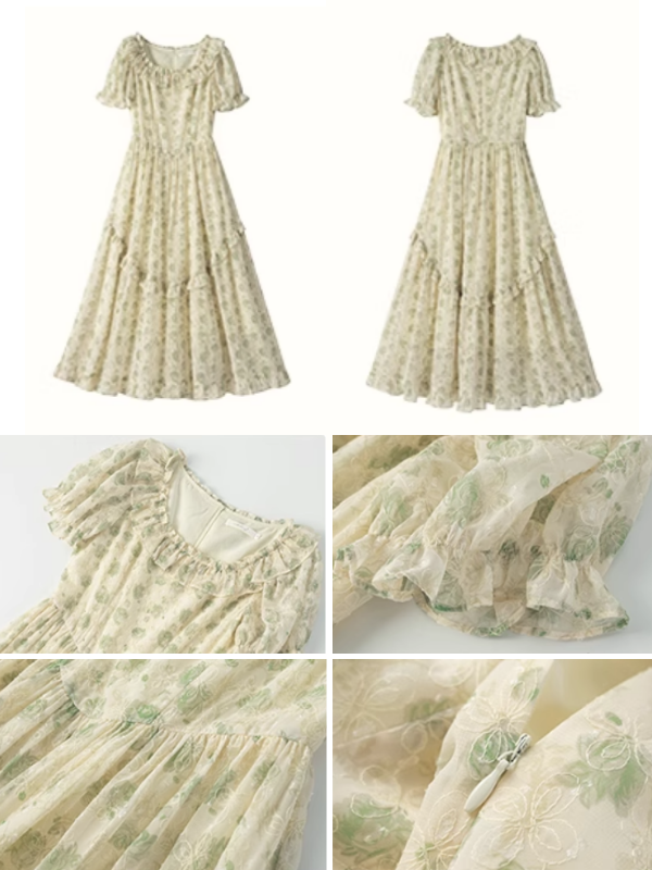 Garden Floral Embroidered Dress