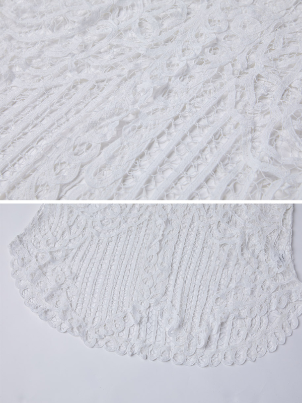 Vintage Floral Embroidered Lace Overlay