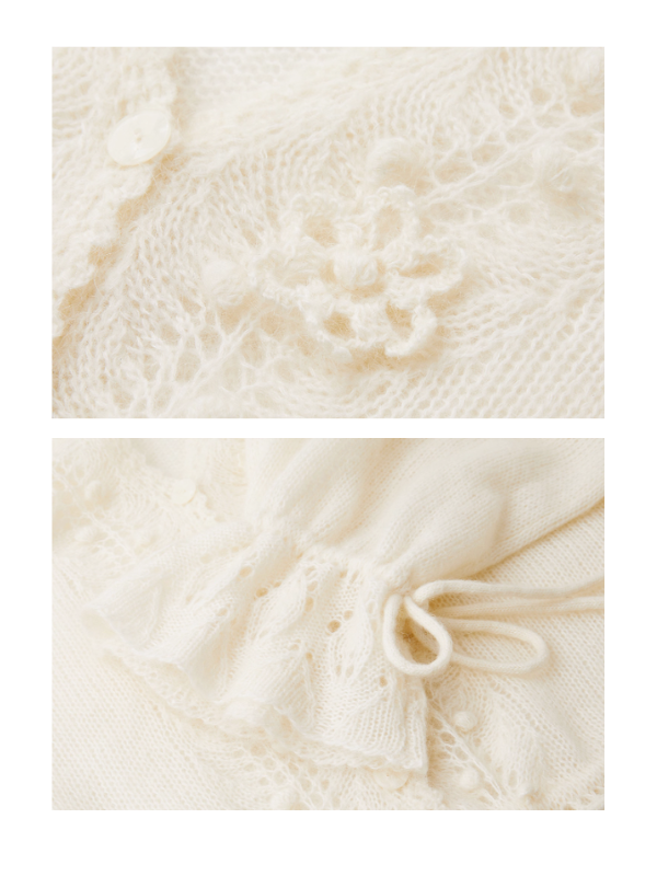 Snow White Vintage Knit Cardigan