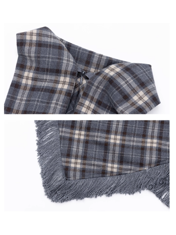Vintage Check Fringe Dress