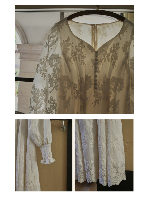 Whimsical Vintage Lace Cottagecore Dress