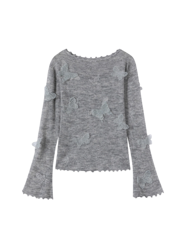 Whispering Butterfly Soft Knit Top