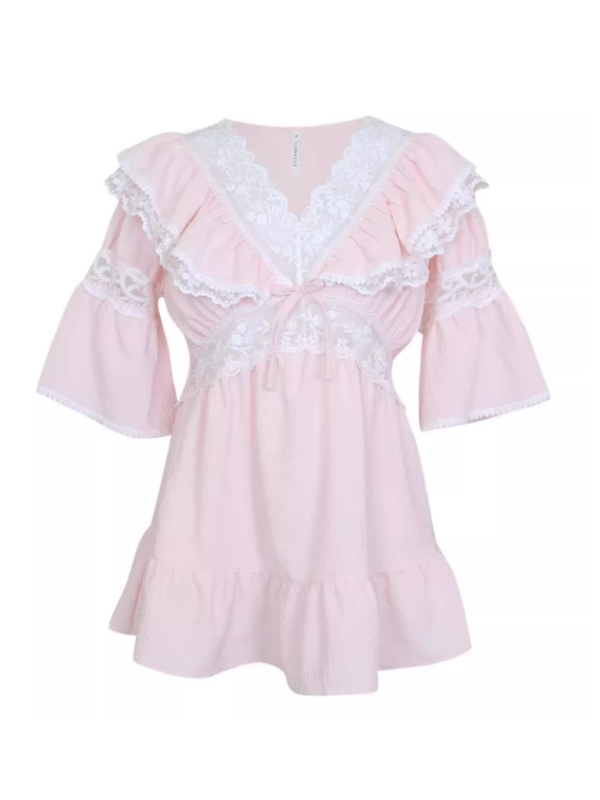 Romantic Lace Frill Pajama