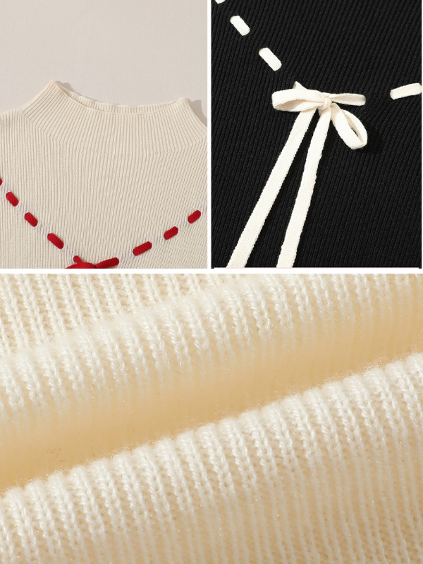 Coquette Bow Detail Knit Top