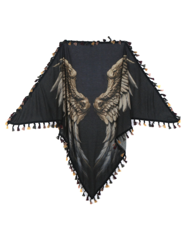Celestial Wing Print Maxi Dress