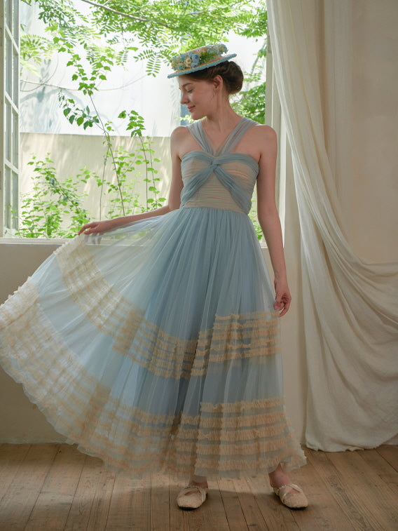 Bluebell Ruffle Garden Dress Light Blue(Pre-Sale 7days) / XL Bluebell Ruffle Garden Dress Light Blue(Pre-Sale 7days) / XL