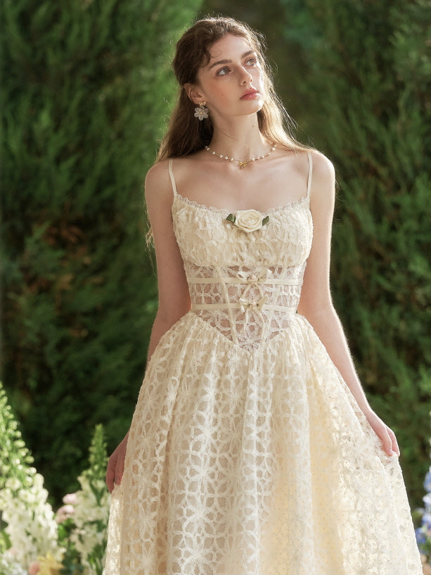 Ivory Lace Corset Dress