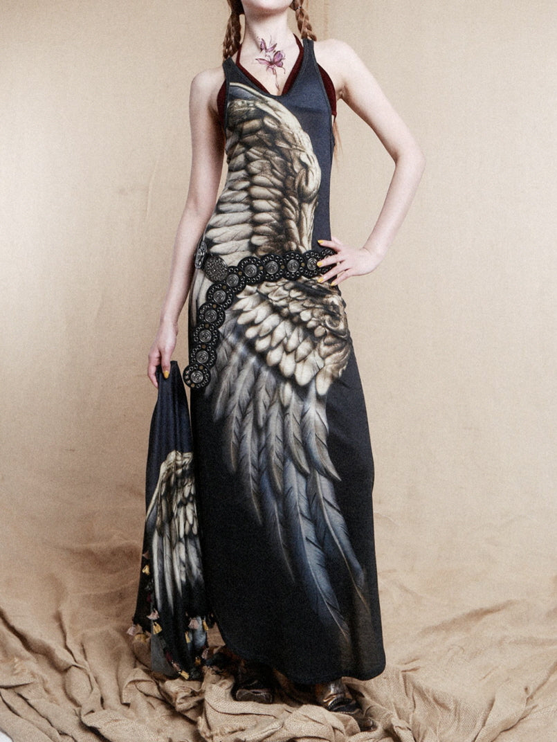 sachin and babi light blue dress Le Thanh HOA Celestial Whisper Gown in Black main image 1