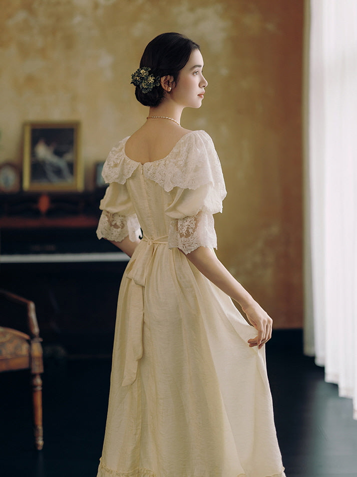 Storybook Lace Capelet Dress
