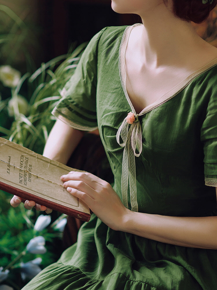 Woodland Green BowTie Dress Woodland Green BowTie Dress