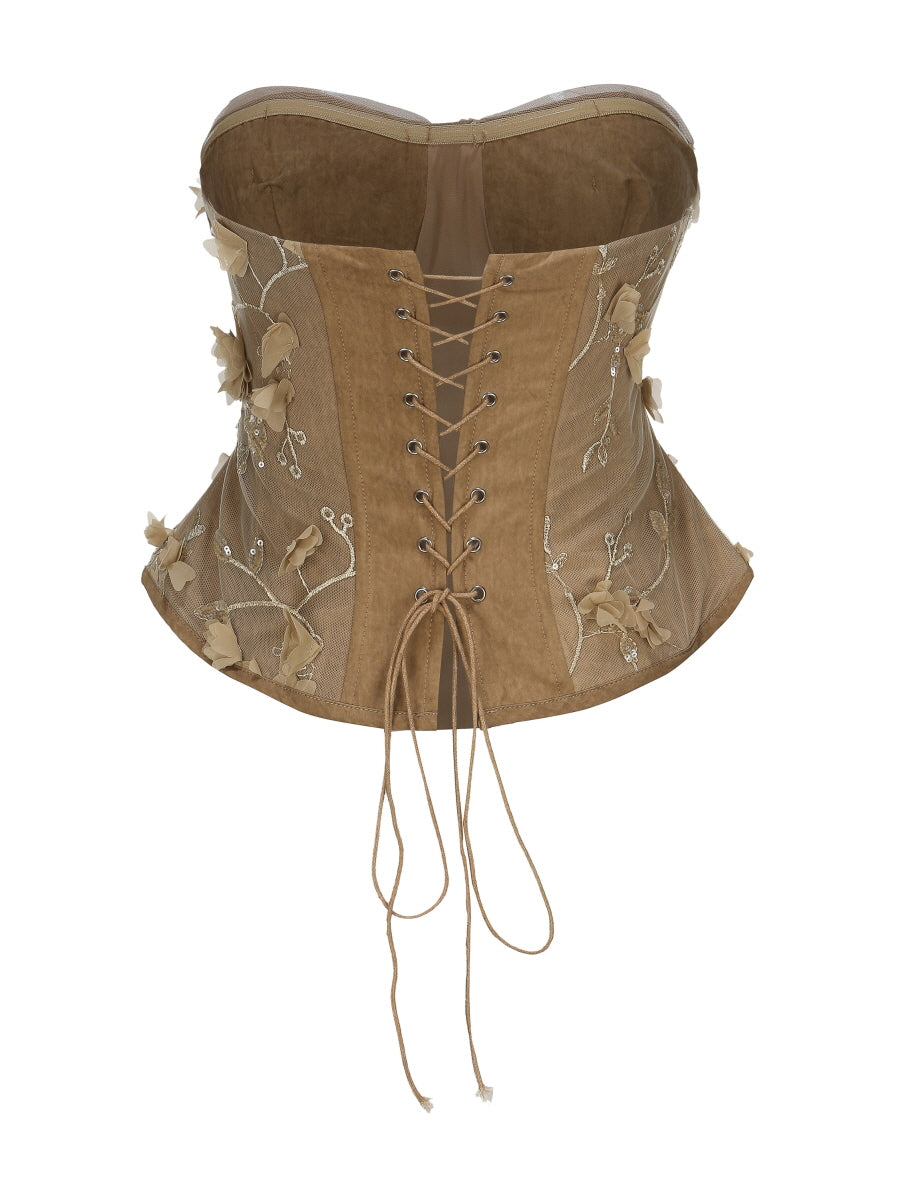 Blossom Garden Embroidered Corset & Skirt