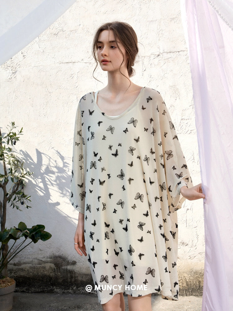 Butterfly Dream Nightgown with Slip Set
